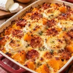 Gratin de butternut au chorizo et chèvre