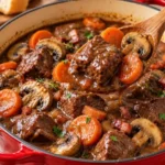 Bœuf bourguignon traditionnel fondant