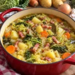 Soupe aux choux traditionnelle aux lardons