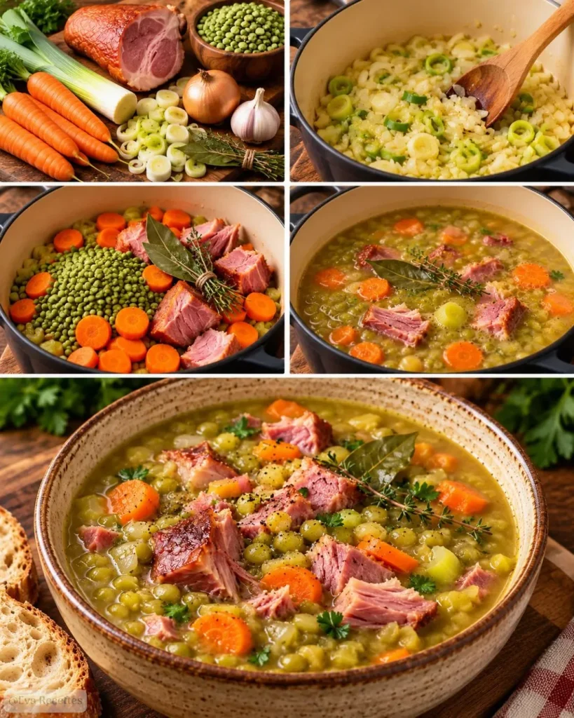 Soupe de pois cassés au jambon