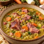 Soupe de pois cassés au jambon fumé