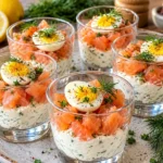 Verrines de saumon à la mousse de Boursin